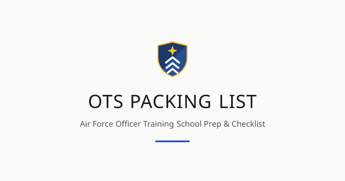 Packing Checklist